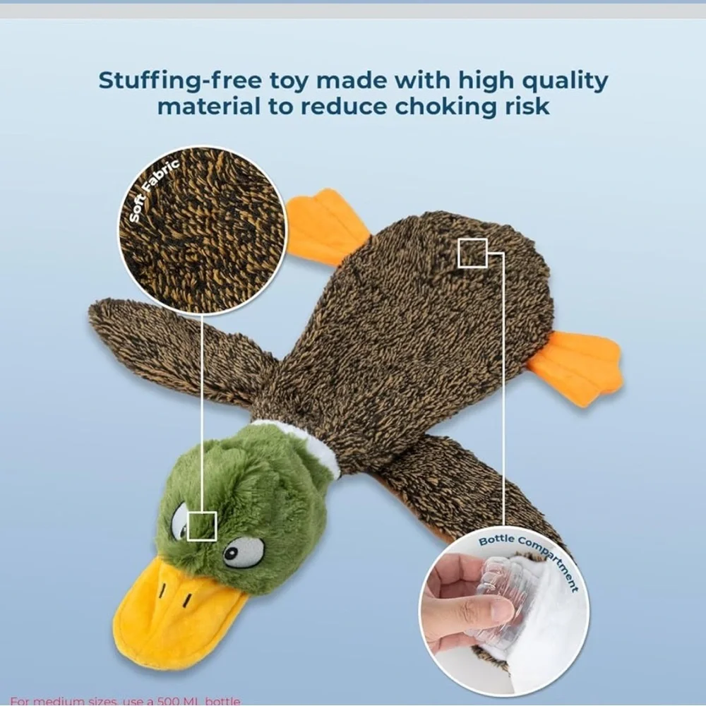 Best Pet Supplies Cute Wild DuckSkin Fillless Squeaky Toy Wild Duck Large NWT